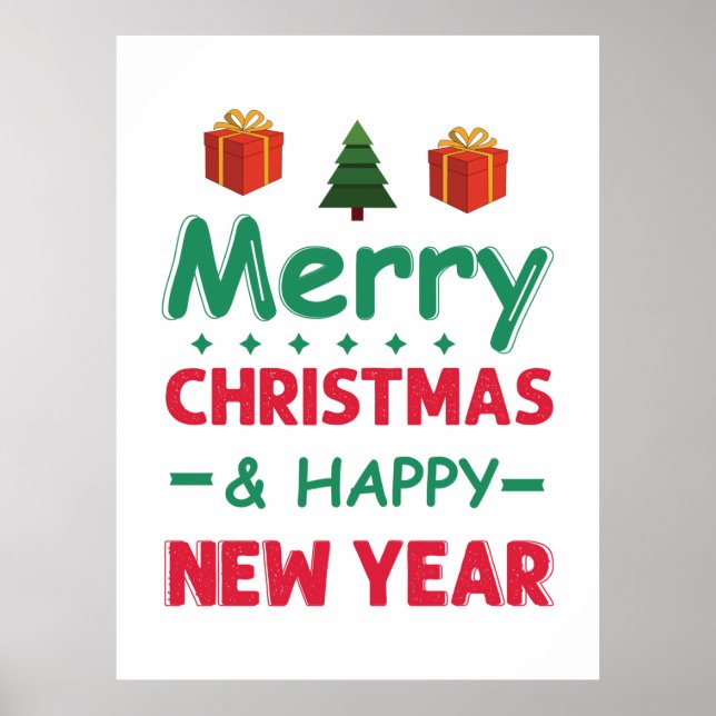 Poster Joyeux Noël Et Bonne Année (Devant)