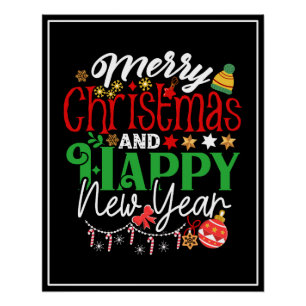 Poster Joyeux Noël et Bonne Année