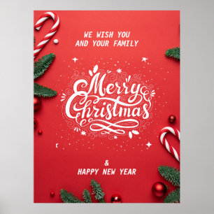 Poster Joyeux noël et bonne nouvelle année