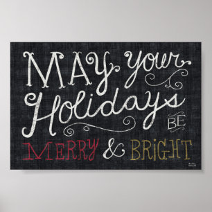 Poster Joyeux Noël et brillant