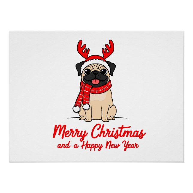 Poster joyeux noël et heureux nouvel an (Devant)