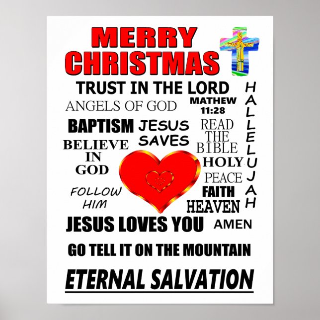 Poster Joyeux Noël Éternel Salut (Devant)