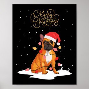 Poster Joyeux Noël Fun Noël Noël Chien de taule français