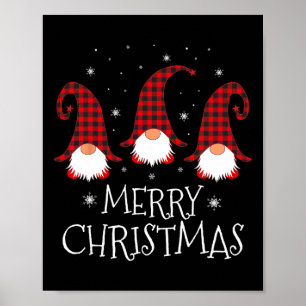 Poster Joyeux Noël Gnome Funny Xmas Gnomes Group Fami