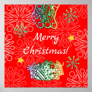 Poster Joyeux Noël Imprimer, Papier d'affiche de valeur (