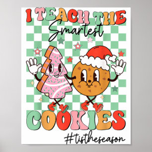 Poster Joyeux Noël j'enseigne aux cookies les plus intell