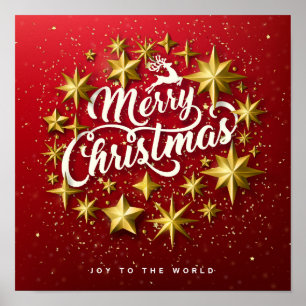 Poster Joyeux Noël - Joie Au Monde