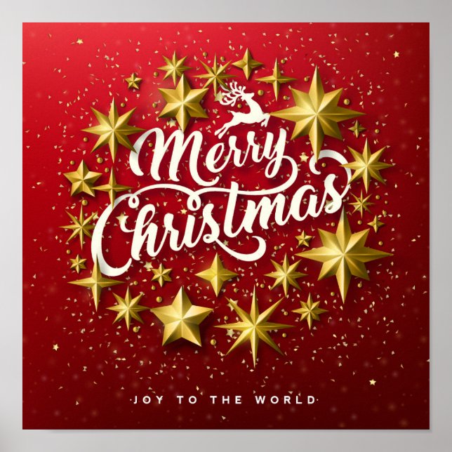 Poster Joyeux Noël - Joie Au Monde (Devant)