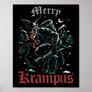 Poster Joyeux Noël Krampus Noël Noël Noël Horreur Mal lai