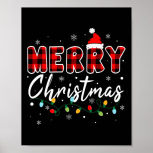 Poster Joyeux Noël Maillots de Noël assortis pour famille