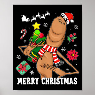 Poster Joyeux Noël Marcus The Worm Drôle Dérangé Mème
