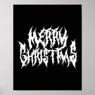 Poster Joyeux Noël. Métal de la mort