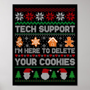 Poster Joyeux Noël Moche Drôle Tech Suprt Ici Pour Suppri