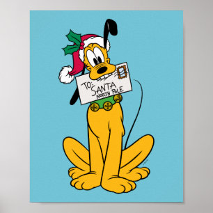 Poster Joyeux Noël Pluto Père Noël