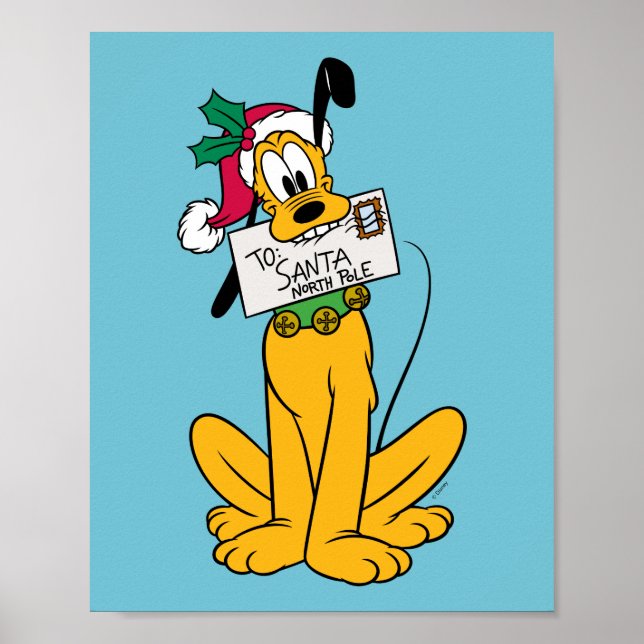 Poster Joyeux Noël | Pluto Santa Claus (Devant)