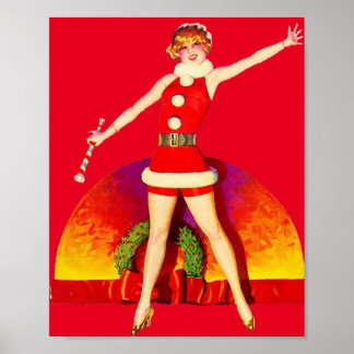 Poster Joyeux Noël - Poupée vers le haut