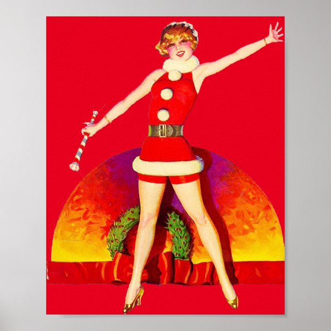 Poster Joyeux Noël - Poupée vers le haut (Devant)