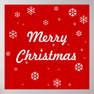 Poster Joyeux Noël Snowflakes