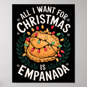 Poster Joyeux Noël Tout ce que je veux pour Noël Empanada