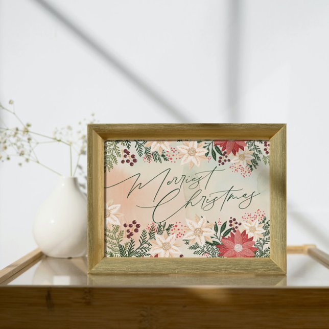 Poster Joyeux Noël | Vacances Botanique Splendor (Créateur téléchargé)