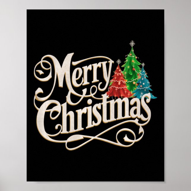 Poster Joyeux Noël vintage (Devant)