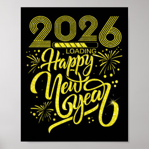 Poster Joyeux Nouvel An 2026 Chargement de Fireworks Part