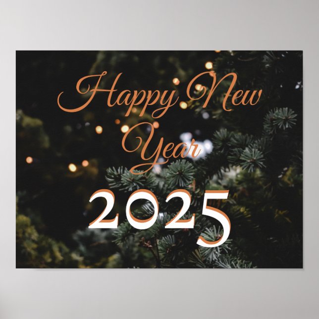 Poster Joyeux Nouvel An Joyeux Noël Fête 2025 (Devant)