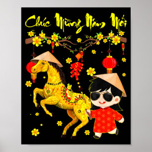 Poster Joyeux Nouvel An Vietnamien Binh Ngo Tet 2026 Fill