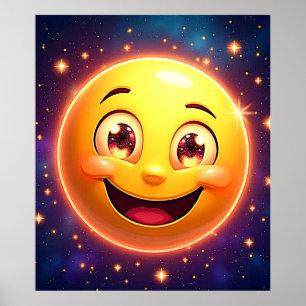 Poster Joyeux oeil cosmique Emoji