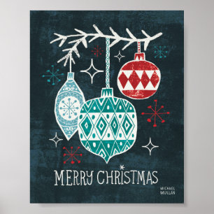 Poster Joyeux ornements de Christmastime