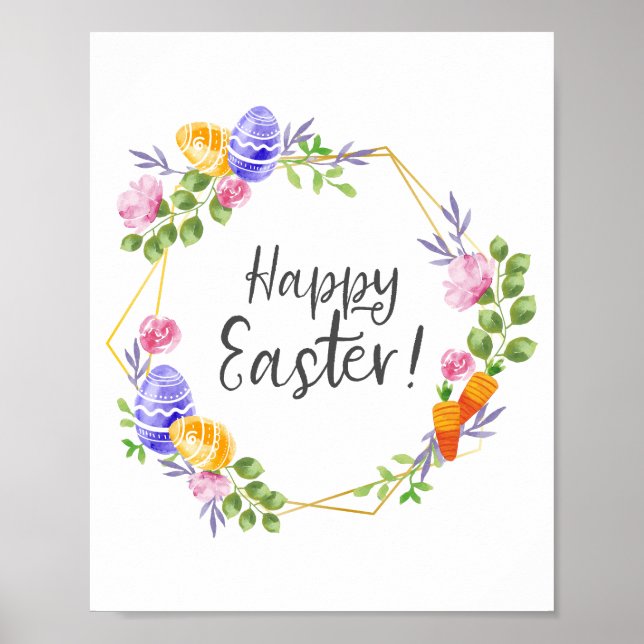 Poster Joyeux Pâques (Devant)