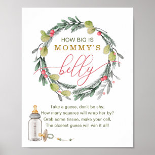 Poster Joyeux petit Baby shower à quel point le ventre de