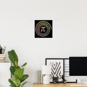 Poster Joyeux Pi Day Funny School Math Spiral Texte