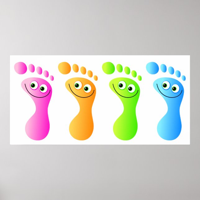 Poster Joyeux pied (Devant)