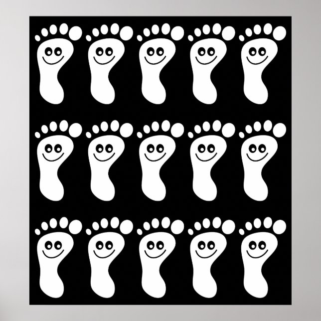Poster Joyeux pied blanc (Devant)