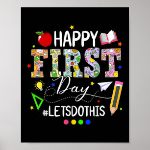 Poster Joyeux Premier Jour Allons-Y Bienvenue à l'École