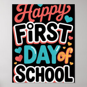 Poster Joyeux Premier Jour De L'Enseignant Étudiant