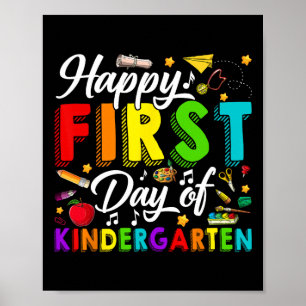 Poster Joyeux premier jour de maternelle retour à l'école