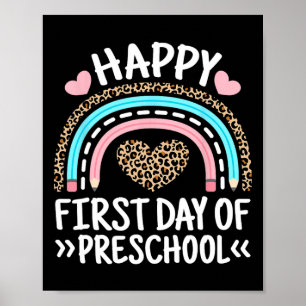 Poster Joyeux Premier Jour D'Enseignement Préscolaire Leo