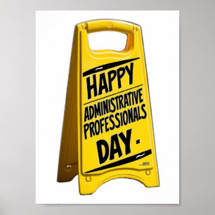Poster Joyeux Professionnels de l'administration Jour Jou
