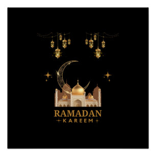 Poster Joyeux Ramadan Kareem - Aïd Moubarak Salutations