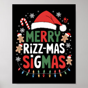 Poster Joyeux Rizz Mas Sigmas Funny Gen Alpha X mas Père 