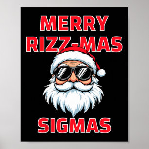 Poster Joyeux Rizz Mas Sigmas Funny Père Noël