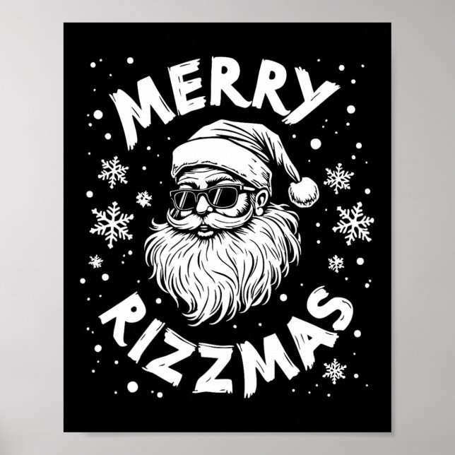Poster Joyeux Rizzmas Enfants Ados École Funny Noël Sa (Devant)