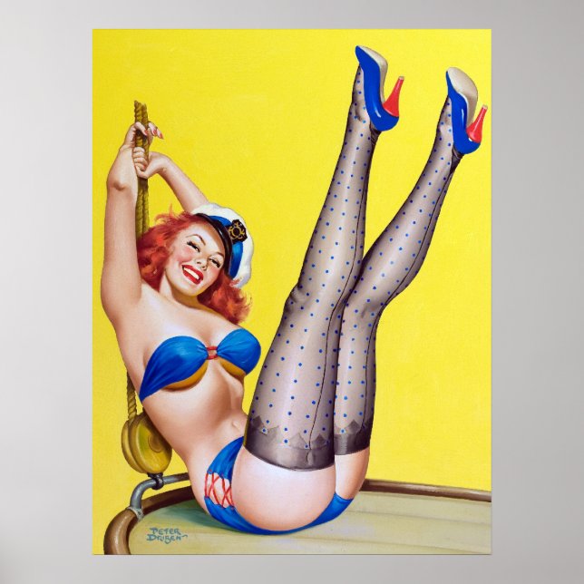 Poster Joyeux Sailor Pin Up (Devant)