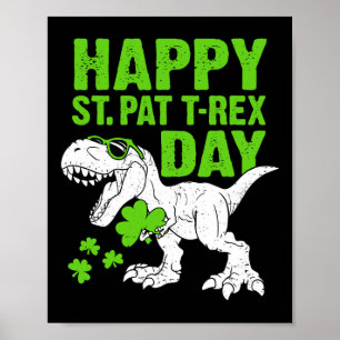 Poster Joyeux St Pat Trex Day St Patricks Dinosaure Tout-