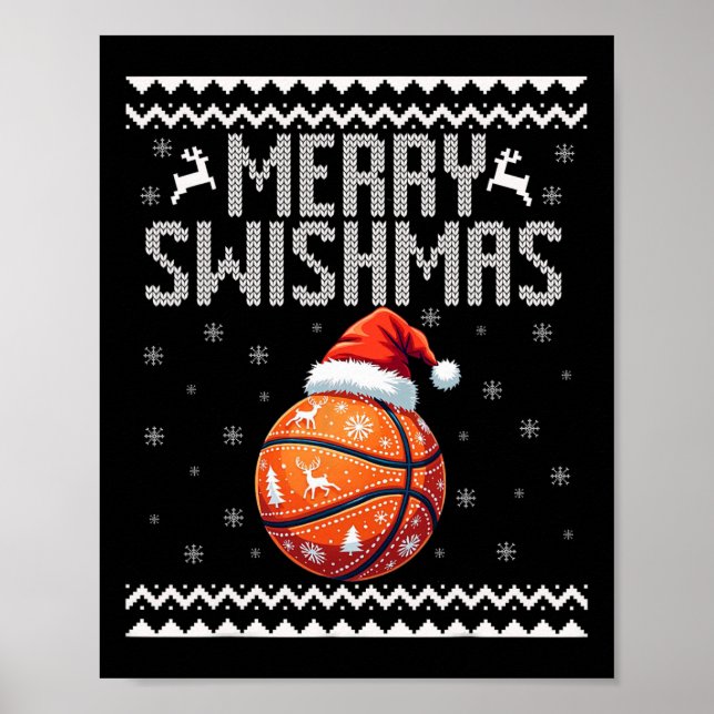 Poster Joyeux Swishmas Noël Bysketll Ugly Sweat de la jeu (Devant)