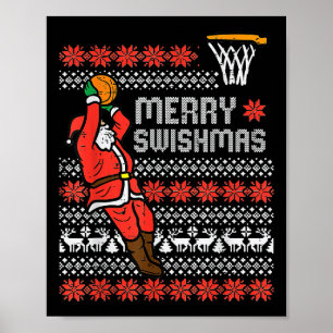 Poster Joyeux Swishmas Vilain Sweat de Noël Bysketll Paj