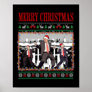 Poster Joyeux Trumpmas - Danse du Père Noël Donald Trump