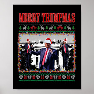 Poster Joyeux Trumpmas Donald Trump Père Noël Famille Noë